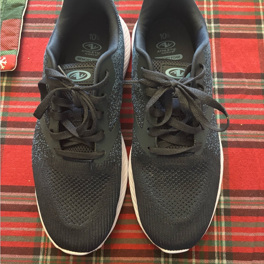 Athletic Works Men's Navy Sneakers, worn only once for approximately one hour.